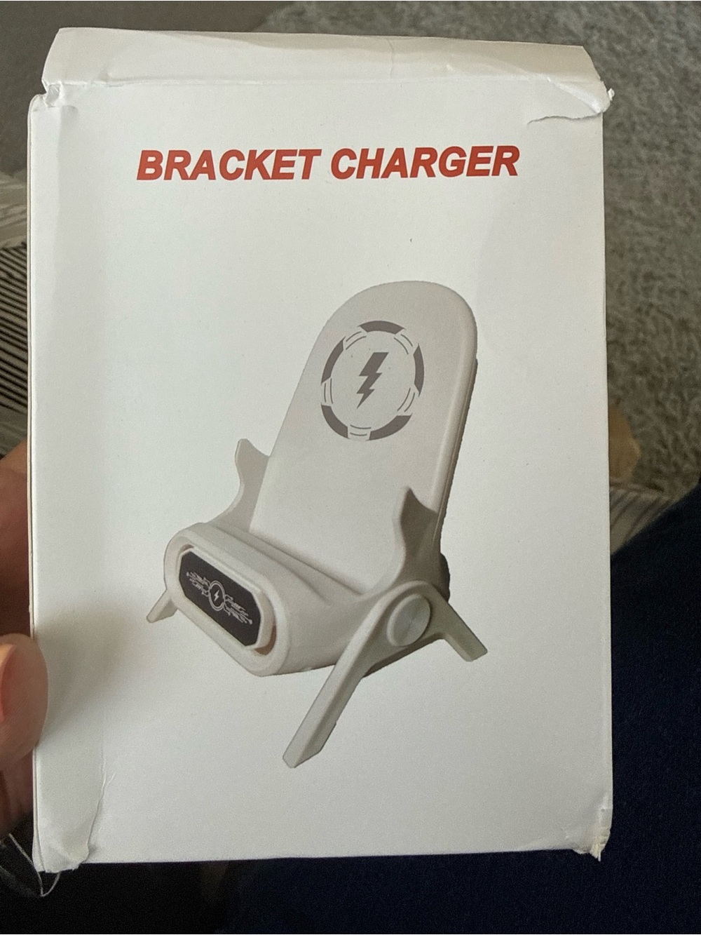 Universal White Bracket Wireless Charger Stand
